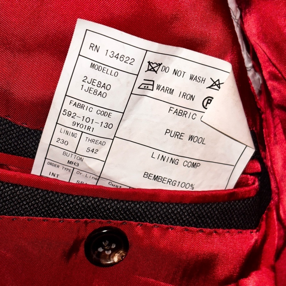 SUITSUPPLY Canonico Vitale Barberis mens Gray Pure Wool 130s Blazer size 38L​​ - Picture 4 of 11